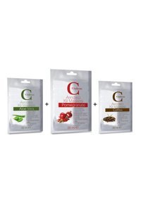 Claderm Pomegranate-Coffee Killi Aloe Veralı Nemlendiricili Krem Yüz Maskesi 3x20 ml