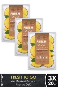 Tonymoly Fresh To Go Ananas Nemlendiricili Kağıt Yüz Maskesi 3 Adet