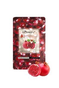 Seomou Red Pomegranate Elastic Mousturiz Mask Aloe Veralı Nemlendiricili Kağıt Yüz Maskesi 25 ml