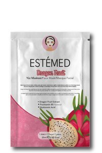 Estemed DRAGON FRUIT EXTRACT Nemlendiricili Kağıt Yüz Maskesi
