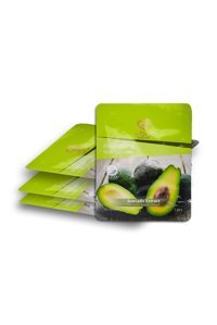 Ebru Avokado Yağlı Nemlendiricili Kağıt Yüz Maskesi 4x25 ml