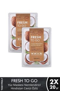 Tonymoly Fresh To Go Hindistan Cevizi Nemlendiricili Kağıt Yüz Maskesi 2 Adet
