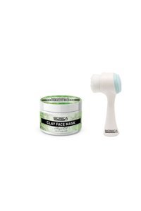 Monicatime Argan Yağlı Killi Nemlendiricili Soyulabilir Jel Yüz Maskesi 50 ml + Monicatime Maske Fırça