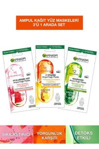 Garnier Ampul Kağıt Yüz Maskesi 3 Adet