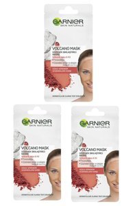 Garnier Volkanik Kaya & Kül Içeren Gözenek Sıkılaştırıcı Killi Krem Yüz Maskesi 3x8 ml