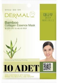 Dermal Bambu Özlü Sıkılaştırıcı ve Arındırıcı Kolajen Nemlendiricili Kağıt Yüz Maskesi 10 Adet