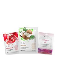 Jkosmec Pomegranate-Coconut-Solution Collagen Nemlendiricili Soyulabilir Kağıt Yüz Maskesi