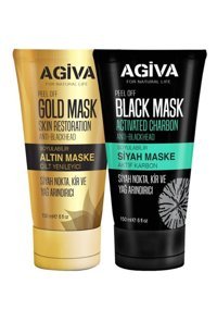 Agiva Siyah Ve Gold Maske Soyulabilir Krem Yüz Maskesi