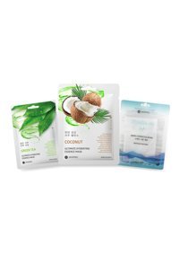 Jkosmec Green Tea-Coconut-Solution Hyaluron Nemlendiricili Soyulabilir Kağıt Yüz Maskesi