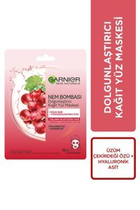 Garnier Nem Bombası Dolgunlaştırıcı Nemlendiricili Kağıt Yüz Maskesi 32 gr