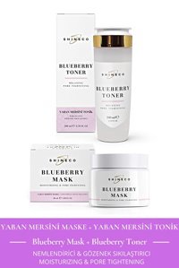 Shineco Blueberry Mask-Blueberry Toner Nemlendiricili Krem Yüz Maskesi 50 ml
