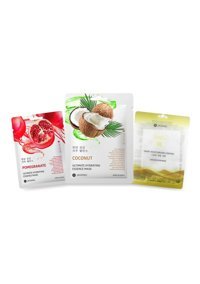 Jkosmec Pomegranate-Coconut-Solution Snail Nemlendiricili Soyulabilir Kağıt Yüz Maskesi