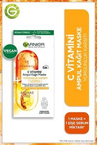 Garnier C Vitamini Ampul Nemlendiricili Kağıt Yüz Maskesi