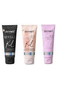 Dermokil Killi Nemlendiricili Soyulabilir Krem Yüz Maskesi 3x75 ml