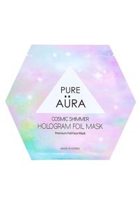Pure Aura Cosmic Shimmer Hologram Foil Kağıt Yüz Maskesi 2 Adet