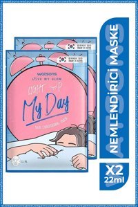 Watsons 7Days Light Up My Day Nemlendiricili Kağıt Yüz Maskesi 22 ml