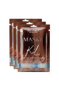 Dermokil Kahve Killi Nemlendiricili Kağıt Yüz Maskesi 3x15 ml
