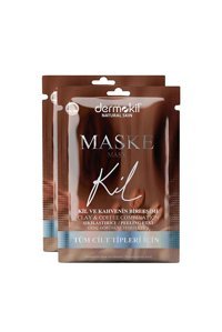 Dermokil Kahve Killi Nemlendiricili Kağıt Yüz Maskesi 2x15 ml