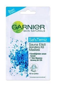 Garnier Saf & Temiz Sauna Etkili Killi Kağıt Yüz Maskesi 2x6 ml