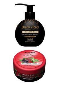 Black & Red Siyah+Orman Meyveli Killi Soyulabilir Krem Yüz Maskesi 250 ml+400 gr