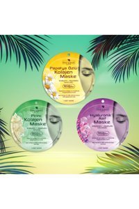 Rituel De Beaute 3 Lü Kolajen Nemlendiricili Kağıt Yüz Maskesi 3 Adet