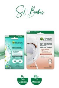 Garnier Süt Bombası Besleyici Nemlendiricili Kağıt Yüz Maskesi 28+6 gr