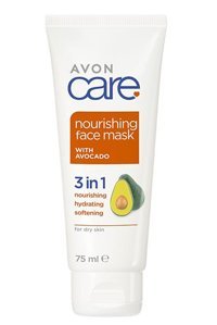 Avon Care Kuru Ciltler Için 3'Ü 1 Arada Avokado Özlü Nemlendiricili Krem Yüz Maskesi 75 ml