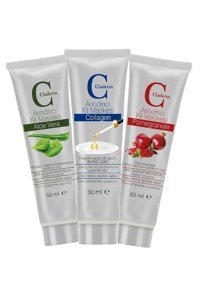 Claderm Collagen-Pomegranate Killi Aloe Veralı Nemlendiricili Krem Yüz Maskesi 3x50 ml