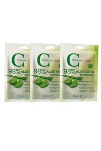 Claderm Soothing Jel Aloe Veralı Nemlendiricili Kağıt Yüz Maskesi 3x20 ml