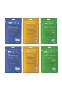 Dkderm Blueberry-honey Killi Aloe Veralı Nemlendiricili Kağıt Yüz Maskesi 6x15 ml