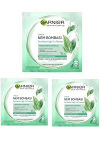 Garnier Nem Bombası Ferahlatıcı Nemlendiricili Kağıt Yüz Maskesi 3x32 gr