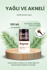 Deep Way Yağlı Ve Akneli Ciltler Için Killi Nemlendiricili Krem Yüz Maskesi 100 ml