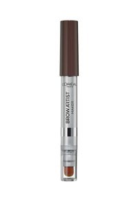L'Oreal Paris Brow Artist Maker 04 Dark Brunette Asansörlü Çift Taraflı Fırçalı Kalın Uçlu Suya Dayanıklı Kaş Kalemi Kahverengi