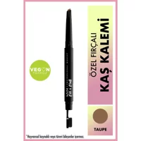 Nyx Professional Makeup Fill & Fluff E Asansörlü Çift Taraflı Fırçalı İnce Uçlu Suya Dayanıklı Kaş Kalemi Kahverengi