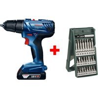 Bosch GSR 180-Li 18 V 2.0 Ah Akülü Vidalama Makinesi + 25 Parça Vidalama Ucu