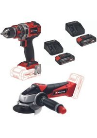 Einhel TE-CD 18/50 Lİ-İ BL - TE-AG 18/115 18 V 4 Ah Kömürsüz Darbeli Çift Akülü Vidalama Makinesi