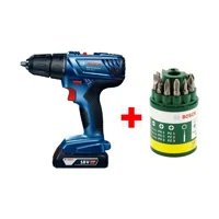 Bosch GSR 180-Li 18 V 2.0 Ah Akülü Vidalama Makinesi + 10 Parça Vidalama Ucu
