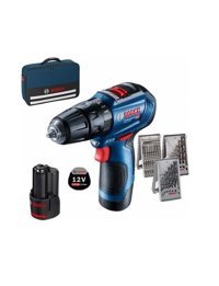 Bosch GSB 12 V 2.0 Ah Kömürsüz Darbeli Akülü Vidalama Makinesi + 2 Akü + 39 Parça Aksesuar Seti