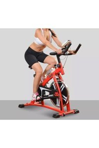 Pekial Spinning Bike Manuel Koltuklu Mekanik Dikey Kondisyon Bisikleti Kırmızı