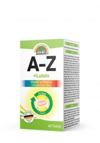 Sunlife A-Z Lutein Yetişkin Mineral 60 Adet