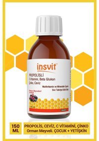 İnsvit Propolis C Vitamini Ceviz Orman Meyveleri Çocuk Yetişkin 150 ml