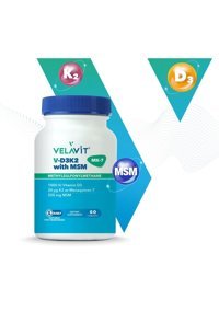 Velavit V-D3K2 With Msm Yetişkin Mineral 60 Adet