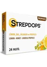 Strepdops Bal Ihlamur Limon Propolis Yetişkin Mineral 4x24 Adet