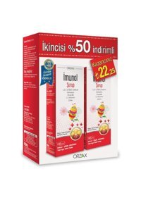 Orzax İmunol Ballı Çilek Çocuk Yetişkin Mineral 2x150 ml