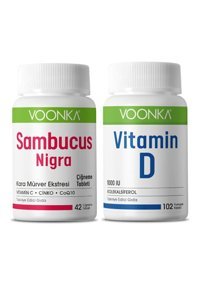 Voonka Vitamin D + Sambucus Nigra Karamürverli Yetişkin 42+102 Adet