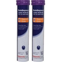 Sambunex Vitamin C Kara Mürver Yetişkin 2x20 Adet