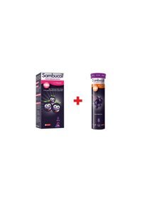 Sambucol Plus Kara Mürver Özütü Yetişkin Mineral 15 Adet + Sambucol Plus Efervesan 15 Tablet