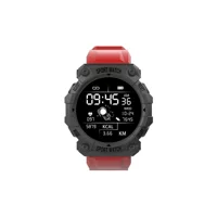 Arion FD68S Android-iOS Uyumlu Android-iOS Plastik Kordon Yuvarlak Tansiyon Ölçen Unisex Akıllı Saat Kırmızı