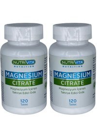 Nutrivita Nutrition Magnesium Citrate Yetişkin Mineral 2x120 Adet