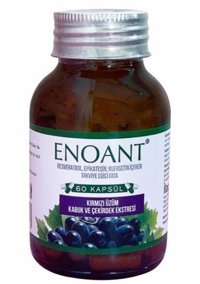 Enoant Kırmızı Üzüm Kabuk Çekirdek Ekstresi Yetişkin Mineral 60 Adet